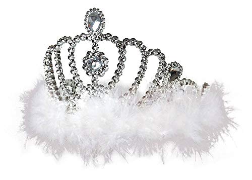 Corona de Princesa Tiara Blanco con piedras Diadem Corona