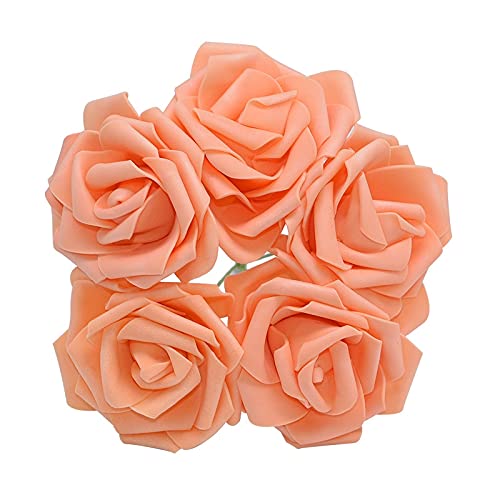 Corona Navidad Puerta 25pcs de diámetro 8cm Flor de rosa artificial bonita EDUCACIÓN FÍSICA Flores de espuma Bouquets multicolores Guirnalda hecha a mano de la decoración del hogar de la boda