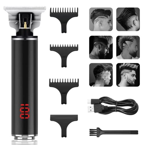 Cortapelos Hombre,Máquina de Cortar Pelo Profesional,Cortapelos inalámbrico con pantalla LCD,Cortadora de cabello T-Blade recargable para hombres,Apto para uso doméstico y de peluquería