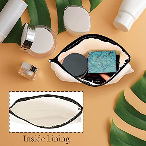 CREATCABIN Enfermera Bolsas de Maquillaje de Lona Estuche Cosmético Multiusos para Bolígrafos Artículos de Tocador Bolsa de Viaje Divertida con Cremallera Útiles Escolares Regalos 10 x 7 Pulgada