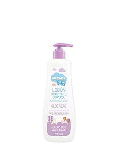 Crema hidratante Bebés Loción Hidratante Body Milk Aloe Vera Con Dosificador 590 ml Agrado Baby