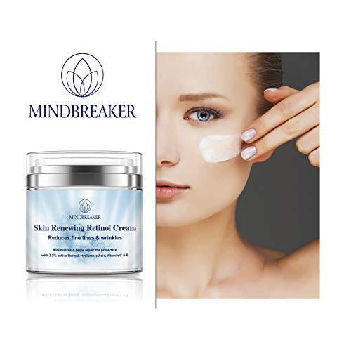 Crema hidratante de retinol al 2,5% para el rostro y el área de los ojos con vitamina C y ácido hialurónico para combatir el envejecimiento, las arrugas y el acné - crema facial Simplified Skin 50g