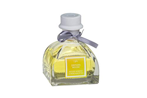 Cristiana Bellodi Difusor Aceites Esenciales Ambientador Casa Ambientador Coche con Varillas Difusor de Aromas Perfume Difusor Aceites Esenciales Algas y Bergamota 100ml