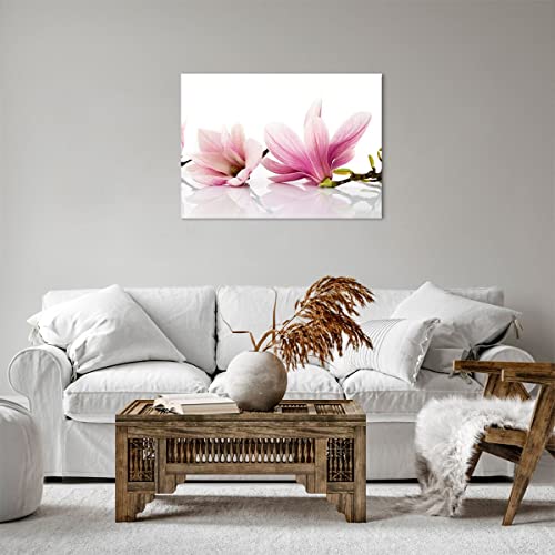 Cuadro sobre lienzo - Impresión de Imagen - Magnolia flor naturaleza planta - 70x50cm - Imagen Impresión - Cuadros Decoracion - Impresión en lienzo - Cuadros Modernos - AA70x50-2641