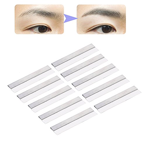 cuchilla de acero inoxidable para maquinilla de afeitar cuchilla de forma de ceja Cuchilla para cejas Kit de removedor de cejas - 100 piezas