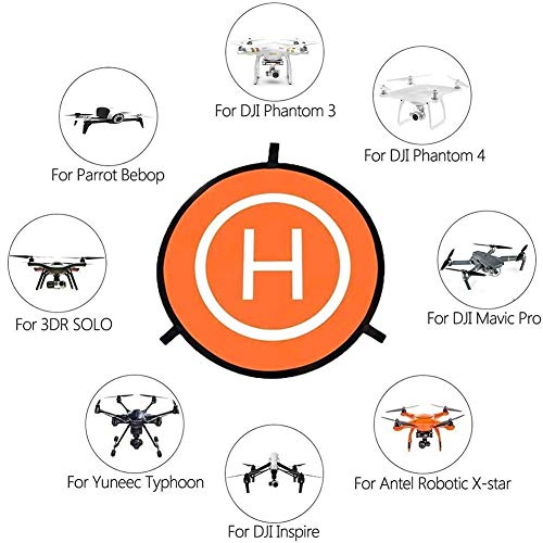 CYH Drone Landing Pad, 22"/55cm Pista de Aterrizaje de Drones, Impermeable Helicoptero Plegable Portátil Landig Mat para dji Mavic Pro Phantom 2/3/4/Pro,Helicóptero RC,Mavic Pro, Chispa,Inspire Drone