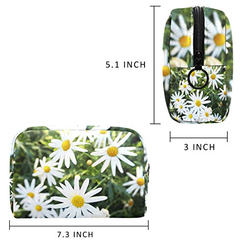 Daisy Camomile Camomile Blossom Bolsas de maquillaje portátil Impresas Cosméticos Bolsa de cosméticos para mujeres Bolsa de viaje bolsa de maquillaje bolsa de aseo