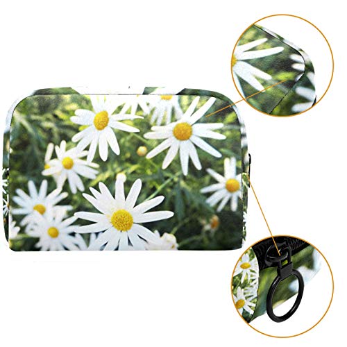 Daisy Camomile Camomile Blossom Bolsas de maquillaje portátil Impresas Cosméticos Bolsa de cosméticos para mujeres Bolsa de viaje bolsa de maquillaje bolsa de aseo