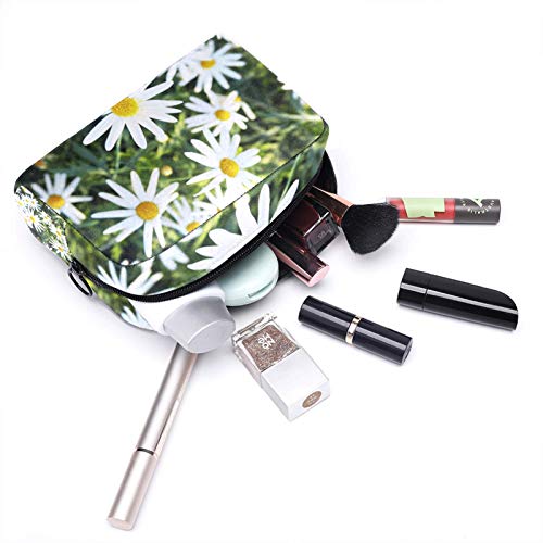 Daisy Camomile Camomile Blossom Bolsas de maquillaje portátil Impresas Cosméticos Bolsa de cosméticos para mujeres Bolsa de viaje bolsa de maquillaje bolsa de aseo