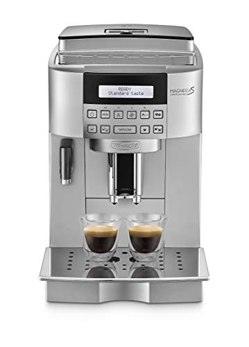 De'longhi Magnifica S Ecam 22.360.s - Cafetera superautomática, 15 bar de presión, lattecrema system, limpieza automática, pantalla lcd, color plata