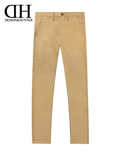 Demon&Hunter 910X Skinny Serie Hombre Pantalones Estrechos Casual Chino DH9103(35)
