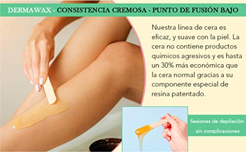 Dermawax Miel perla de Cera caliente Cera depilatoria caliente, para pieles sensibles et normal, áreas faciales axilas, faciales Cera sobre, La carrocería completa Depilación brasileña 2 kg