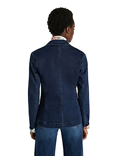 Desigual Ame_piaf Chaqueta, Azul, 44 para Mujer