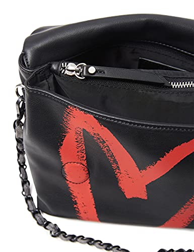 Desigual Bols_amasenti Venecia, Across Body Bag para Mujer, Negro, Einheitsgröße