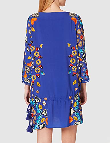 Desigual Top_maui Swimwear Cover Up, Azul, M para Mujer