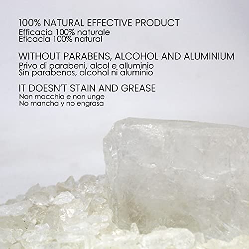 Desodorante de Alumbre de Amonio Natural en Piedra - Cristallo Plus - Kit de pesas 600/660 gr - Puro Mineral - Cantitad: 3 piedras