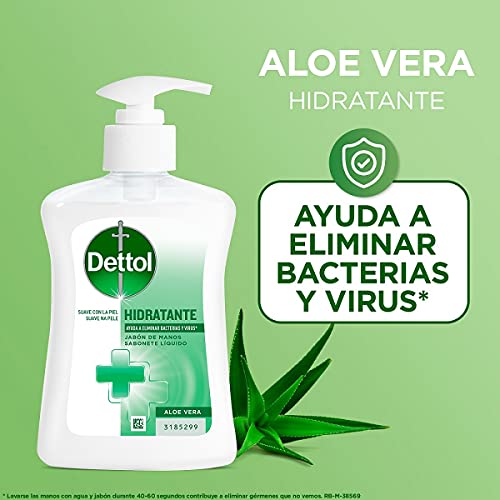 Dettol Jabón de Manos Higienizante Hidratante con Aloe Vera – 250 ml