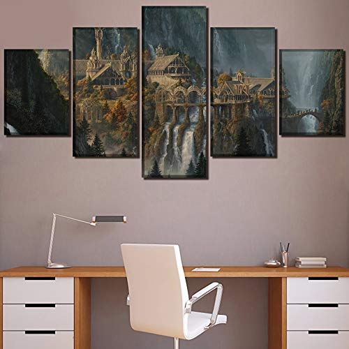 DGGDVP Sitio histórico Paisaje Decoración Pintura HD Imagen Impresa Decoración Pinturas Lienzo Arte de la Pared Decoración del hogar Imagen Arte de la Pared Tamaño de la Lona 2 sin Marco