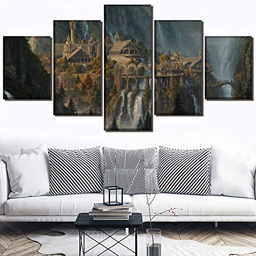 DGGDVP Sitio histórico Paisaje Decoración Pintura HD Imagen Impresa Decoración Pinturas Lienzo Arte de la Pared Decoración del hogar Imagen Arte de la Pared Tamaño de la Lona 2 sin Marco