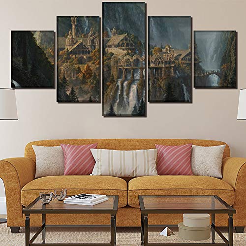 DGGDVP Sitio histórico Paisaje Decoración Pintura HD Imagen Impresa Decoración Pinturas Lienzo Arte de la Pared Decoración del hogar Imagen Arte de la Pared Tamaño de la Lona 2 sin Marco