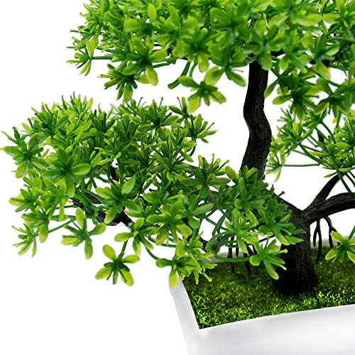 DIBAO Planta Artificial Bonsai de simulación del árbol de Pino en Maceta de Mesa Adornos Decoración Falsos Plantas Verdes Maceta Decorativa del Arte (Color : Naranja, Size : One Size)
