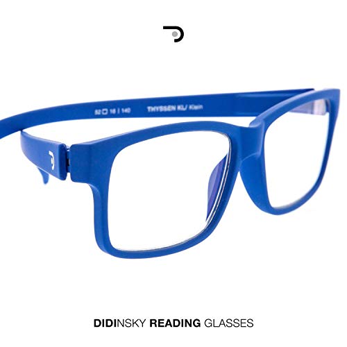 DIDINSKY Gafas de Presbicia con Filtro Anti Luz Azul para Ordenador. Gafas Graduadas de Lectura para Hombre y Mujer con Cristales Anti-reflejantes. Klein +2.5 – THYSSEN