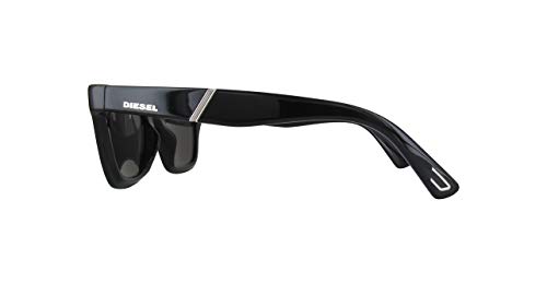 Diesel DL0240 01A 45 Monturas de Gafas, Negro (Negro LucidoFumo), 45.0 Unisex Adulto