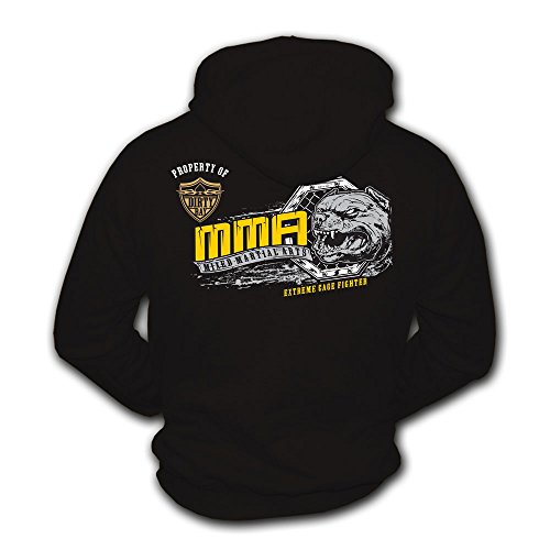 Dirty Ray Artes Marciales MMA Extreme Cage Fighter sudadera hombre con capucha B57 (L)