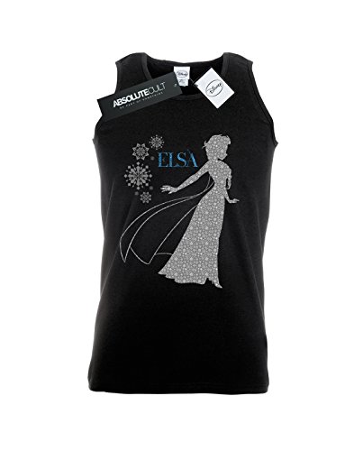 Disney hombre Frozen Elsa Christmas Silhouette Tank Top XX-Large Negro