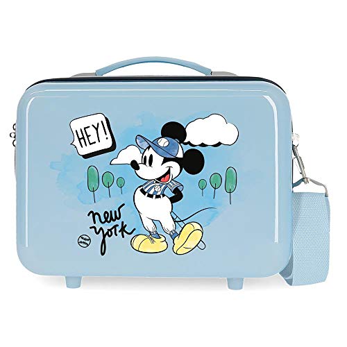 Disney Mickey Let´S Travel Neceser Adaptable Azul 29x21x15 cms Rígida ABS 9,14L