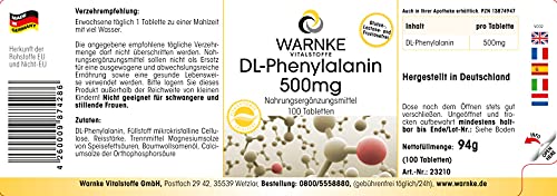 DL-Fenilalanina 500mg – 100 comprimidos