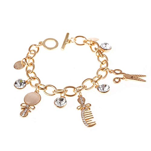 DMUEZW Moda Rare Charm Opal Tijeras Peines Pulseras para Las Mujeres Brazalete Cuff Silver Gold Brand Pulseras Mujeres Brazaletes de joyería