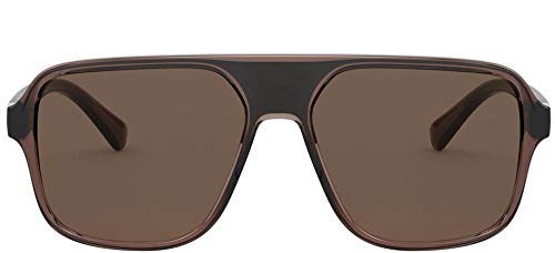 Dolce & Gabbana 0DG6134 Gafas, Transparent Brown/Black, 57 para Hombre