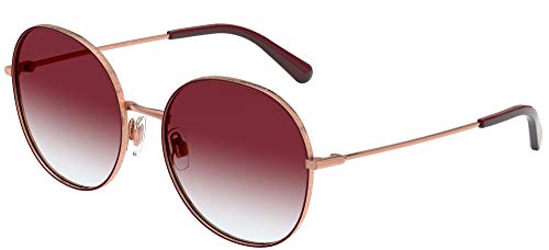 Dolce & Gabbana Gafas de Sol SLIM DG 2243 Rose Gold/Burgundy Shaded 56/18/140 mujer