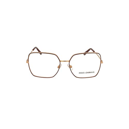 Dolce & Gabbana marco óptica DG1323 1333 de ORO/BURDEOS metal de oro del tamaño de 57 mm de mujer