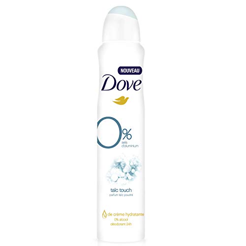 Dove 0% desodorante para mujer en spray Talc Touch – Lote de 3