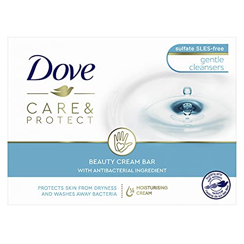 Dove Care & Protect Jabón de manos Protege la piel de la sequedad con efecto antibacteriano 100 g