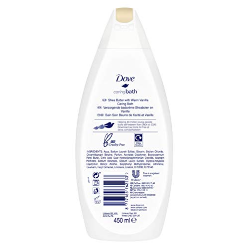 Dove Cuidado de baño de lavado corporal, manteca de karité, 250 ml