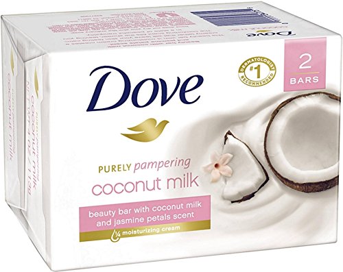 Dove Purely Pampering Beauty Bars, Coconut Milk, 4 oz bars, 2 ea by Dove