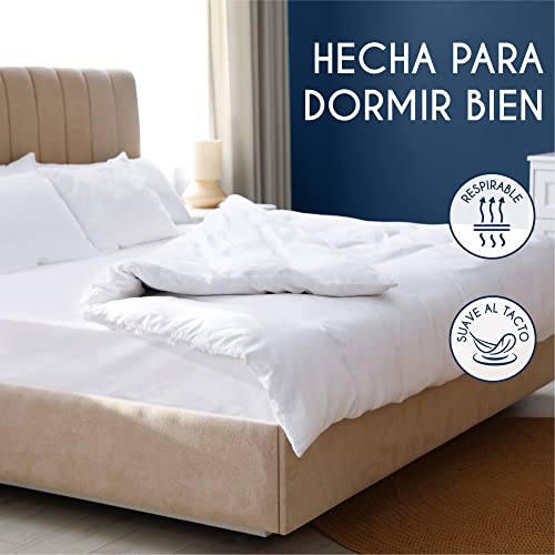 Dreamzie Sábana Bajera Jersey Algodón 80 x 190 cm, Azul, Solapa 22 cm - Garantizada Sin Productos Químicos (Oeko Tex), Sábana Bajera Ajustable con Elásticos - Ropa de Cama para Colchon 80x190 cm