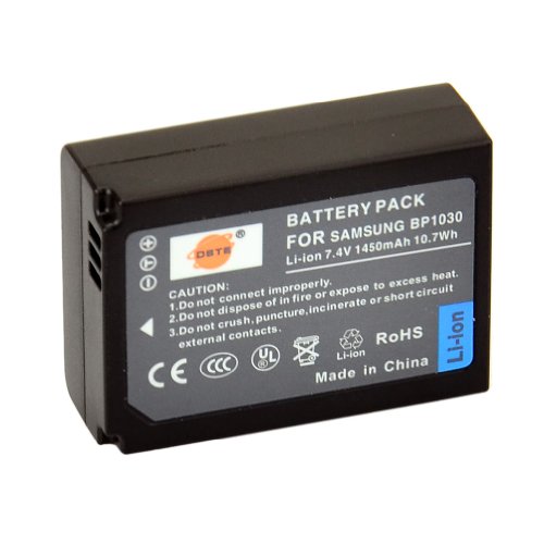 DSTE Full Coded - Batería para cámaras Samsung NX200, NX210 y NX1000 (iones de litio, 7,4 V, 1400 mAh, equivalente a BP-1030)