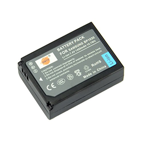 DSTE Full Coded - Batería para cámaras Samsung NX200, NX210 y NX1000 (iones de litio, 7,4 V, 1400 mAh, equivalente a BP-1030)