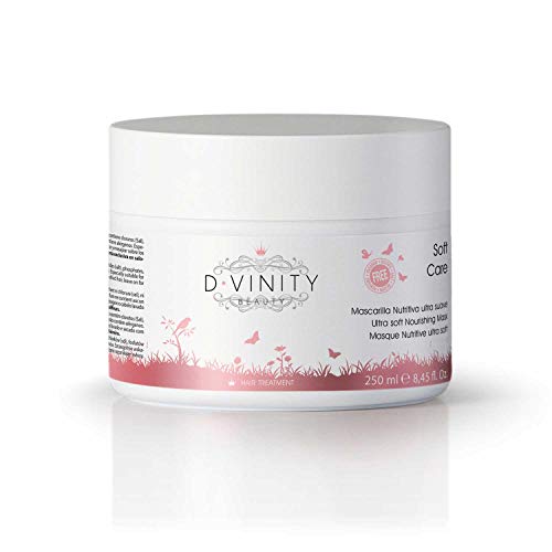 D.VINITY Soft Care - Mascarilla para el Pelo Sin Sulfatos, Cabellos Sensibles, Aceite de Almendras y Keratina, 250ml