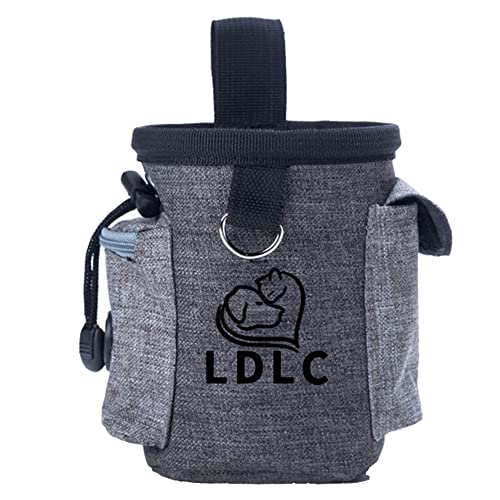 DXIA Bolso de Entrenamiento de Perro, Bolsa de Comida para Perros Golosinas, Perro Tratamiento de Cintura Bolsa, Impermeable Antirasguños con Cordón y Bolsillo, Bolsa de Golosinas para Gatos