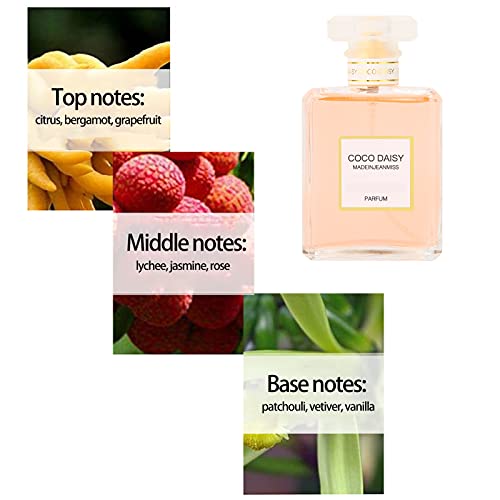 Eau de Toilette Fragrance For Women 50ml, Perfume de Fragancia Floral Dulce Perfume de Fragancia Floral Dulce Perfume Eau de Toilette de Larga Duración para Mujeres