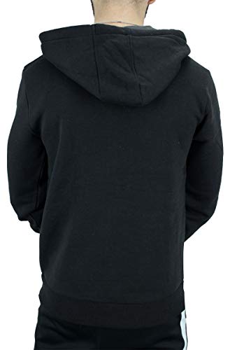 Ecko Sudadera con capucha de manga larga con cremallera completa para hombre, negro, gris, azul, Negro, S