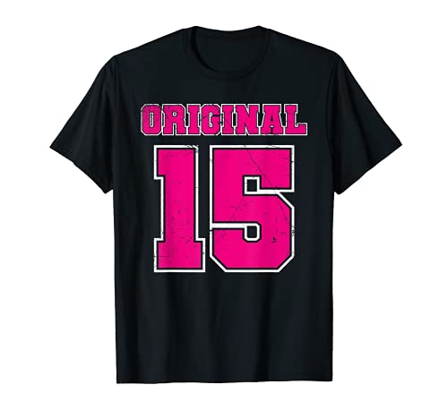 Edad de giro 15 años 15 cumpleaños niña quinceañera Camiseta