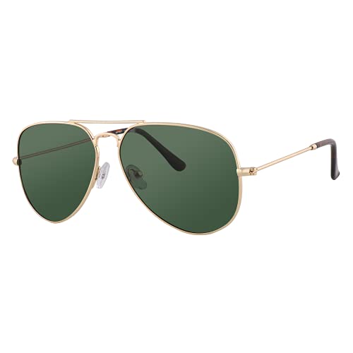 EFE Gafas de Sol Aviador Polarrizadas de Retro y Moda para Mujeres y Hombres Unisex Protección UV400 Contra los Rayos Ultravioletas para Pesca Senderismo Conducir Excursión Verde