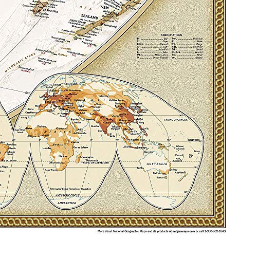 El Mundo Executive (76x117) Pequeño Laminado Inglés: Wall Maps World (National Geographic Reference Map)