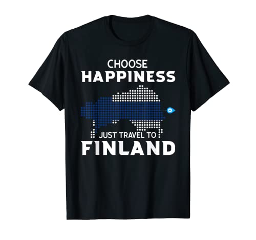 Elija la felicidad Finlandia raíces finlandesas Camiseta